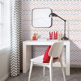 G78604 Zig Zag Red Wallpaper
