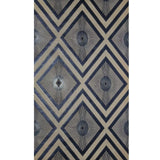 GA30605 Gatsby Ombre geometric Diamond burst black beige flaxen gold Metallic Wallpaper