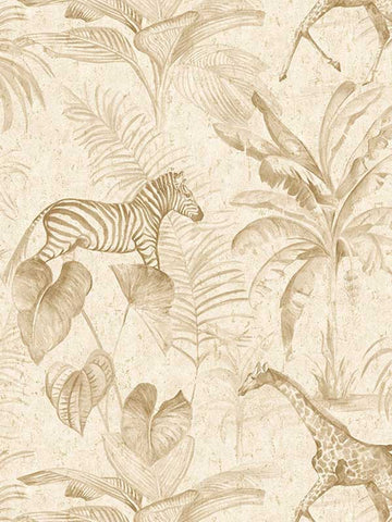 GL20605 Grasslands Florals Animals beige Wallpaper