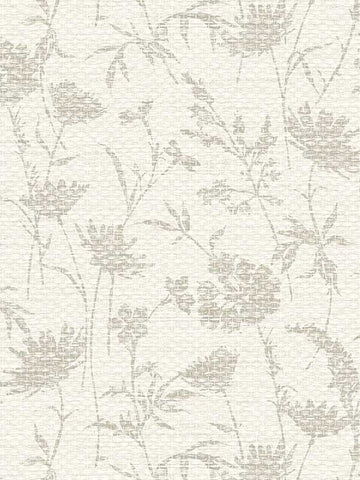 GL21305 Grasslands florals tropical taupe abstract Wallpaper