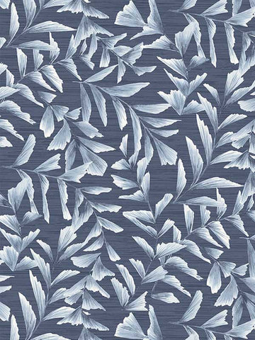 GL21802 Grasslands Floral Blue Wallpaper