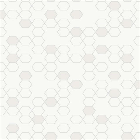 GM30605 Nyx Bleached Linen Modern Geometric Wallpaper