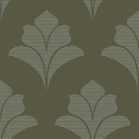 GM30804 Aztlan Tropicale Modern Damask Wallpaper