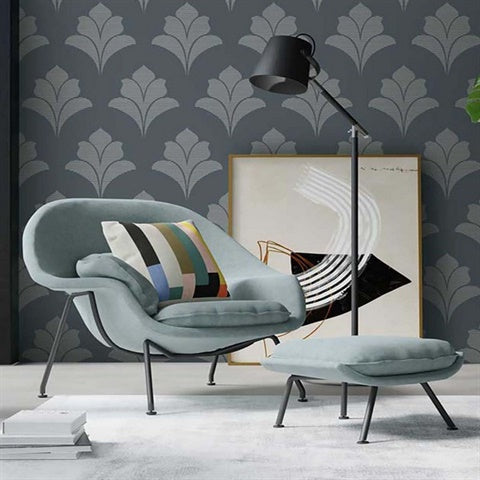 GM30818 Aztlan Stormy Modern Damask Wallpaper – wallcoveringsmart