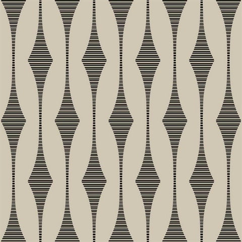 GM30907 Dorado Zebra Geometric Stripe Wallpaper