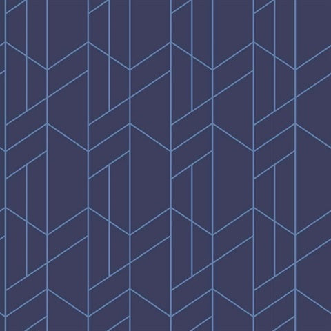 GM31002 Mun Azure Geometric Wallpaper