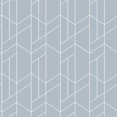 GM31012 Mun Captain Blue Geometric Wallpaper