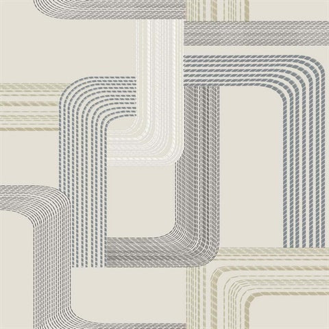 GM31307 Pompeii Camomile Modern Geometric Wallpaper