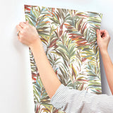 GN2541 Swaying Palms Rouge Mink Wallpaper
