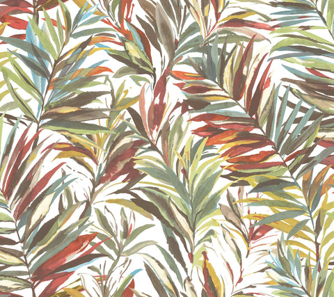 GN2541 Swaying Palms Rouge Mink Wallpaper