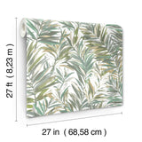 GN2542 Swaying Palms Olive Aegean Wallpaper