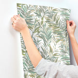GN2542 Swaying Palms Olive Aegean Wallpaper
