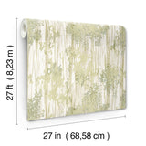 GN2601 Aspen Grove Green Wallpaper