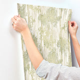 GN2601 Aspen Grove Green Wallpaper