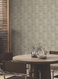 GN2621 Woodcut Black Linen Wallpaper