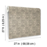 GN2621 Woodcut Black Linen Wallpaper