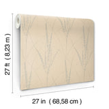 GN2641 Graceful Willow Putty Wallpaper 