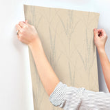 GN2641 Graceful Willow Putty Wallpaper 