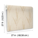 GN2642 Graceful Willow Pale Straw Wallpaper 