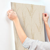 GN2642 Graceful Willow Pale Straw Wallpaper 