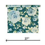 GN80006 Floral peony botanical wallcoverings Emerald dark green blue big roses Wallpaper

