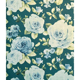 GN80006 Floral peony botanical wallcoverings Emerald dark green blue big roses Wallpaper

