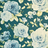 GN80006 Floral peony botanical wallcoverings Emerald dark green blue big roses Wallpaper

