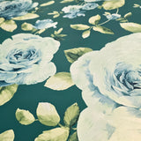 GN80006 Floral peony botanical wallcoverings Emerald dark green blue big roses Wallpaper

