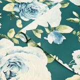GN80006 Floral peony botanical wallcoverings Emerald dark green blue big roses Wallpaper

