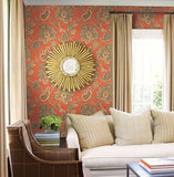 GO40201 Orange giacomo floral pattern flowers wallpaper rolls
