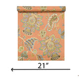 GO40201 Orange giacomo floral pattern flowers wallpaper rolls
