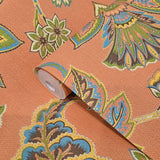 GO40201 Orange giacomo floral pattern flowers wallpaper rolls
