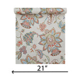 GO40207 Beige cream giacomo Bohemian Monarchos Paisley floral pattern flowers wallpaper
