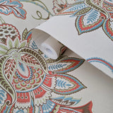 GO40207 Beige cream giacomo Bohemian Monarchos Paisley floral pattern flowers wallpaper

