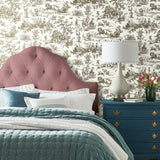 GR5921 Seasons Toile Brown Wallpaper