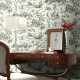 GR5921 Seasons Toile Brown Wallpaper