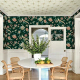 GR5931 Fanciful Dark Green Wallpaper