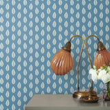 GR5963 Leaf Pendant Blue Wallpaper 