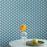 GR5963 Leaf Pendant Blue Wallpaper 
