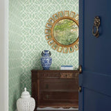 GR5973 Boxwood Garden Teal Wallpaper