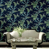GR5996 Enchanted Fern Navy Green Wallpaper