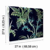GR5996 Enchanted Fern Navy Green Wallpaper