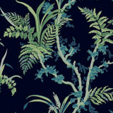 GR5996 Enchanted Fern Navy Green Wallpaper