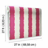 GR6011 Scalloped Stripe Wallpaper