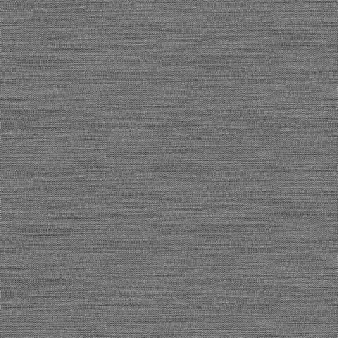 GT30209 Charcoal Faux Fine Linen Wallpaper