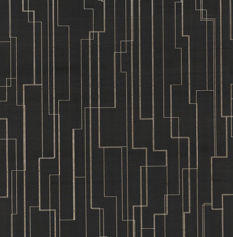 GV0256 Ronald Redding Inlay Line Black Wallpaper