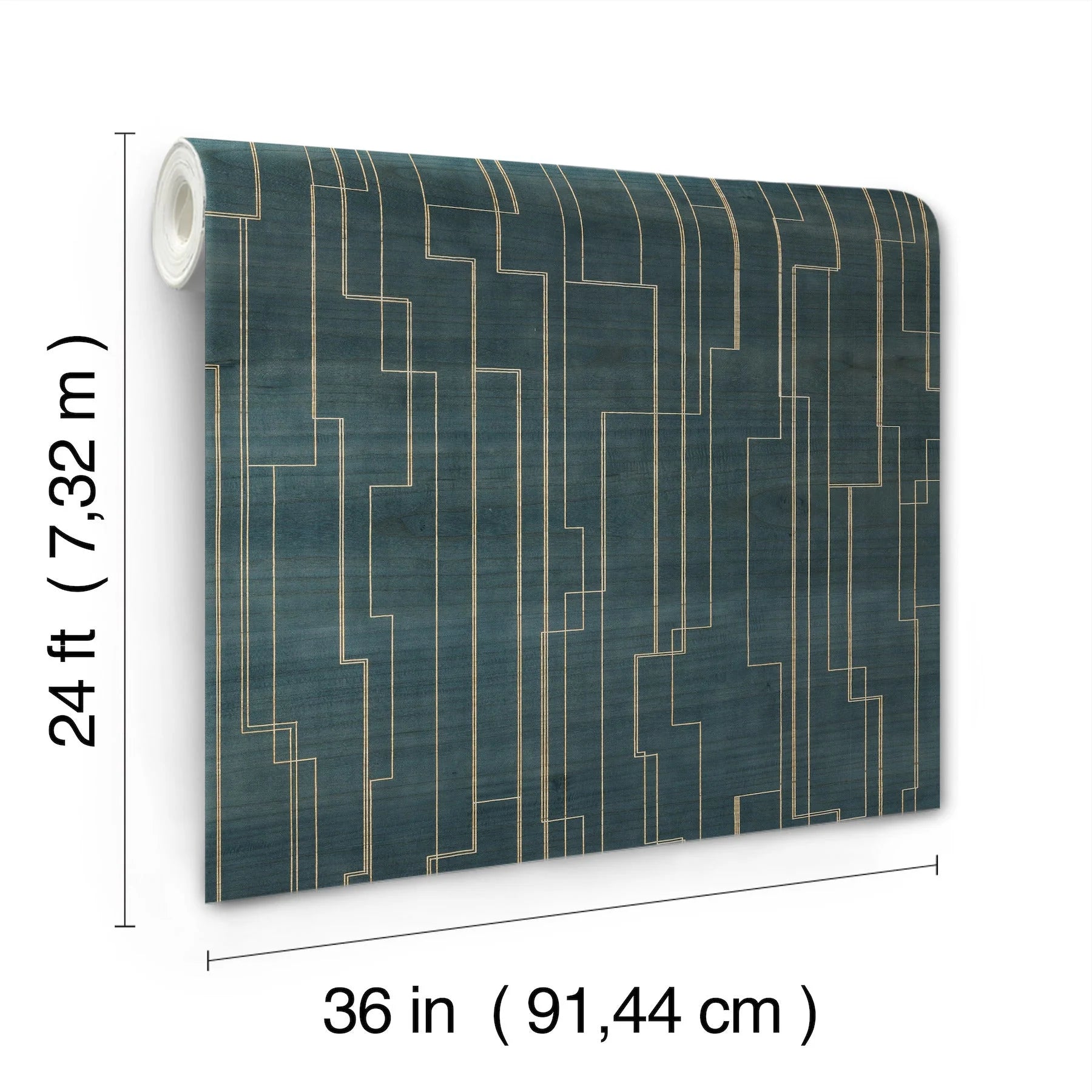 GV0258 Ronald Redding Inlay Line Peacock Wallpaper – wallcoveringsmart