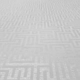 DC60906 Rockefeller Maze Geo light gray matte silver metallic labyrinth lines Wallpaper