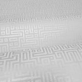 DC60906 Rockefeller Maze Geo light gray matte silver metallic labyrinth lines Wallpaper