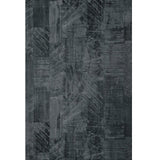 Z18938 Geo lines shimmer charcoal black dark gray faux fabric textured modern wallpaper